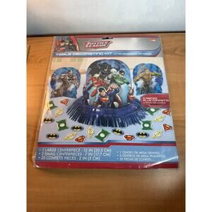 Justice League Table Decorating Kit Birthday Party Supplies 23 Piece Centerpiece